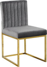 Load image into Gallery viewer, Giselle Grey Velvet Dining Chair
