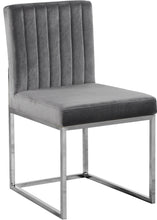 Load image into Gallery viewer, Giselle Grey Velvet Dining Chair
