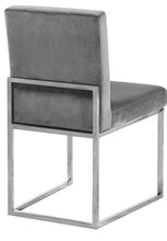 Load image into Gallery viewer, Giselle Grey Velvet Dining Chair
