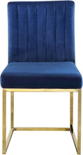 Load image into Gallery viewer, Giselle Navy Velvet Dining Chair
