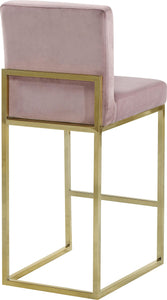 Giselle Pink Velvet Stool