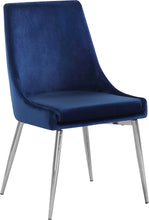 Load image into Gallery viewer, Karina Navy Velvet Dining Chair
