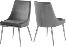 Load image into Gallery viewer, Karina Grey Velvet Dining Chair
