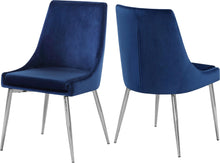 Load image into Gallery viewer, Karina Navy Velvet Dining Chair
