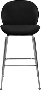 Paris Black Velvet Stool