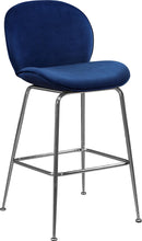 Load image into Gallery viewer, Paris Navy Velvet Stool
