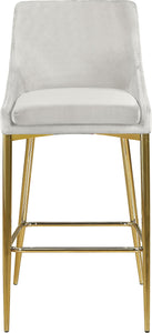 Karina Cream Velvet Stool