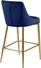 Load image into Gallery viewer, Karina Navy Velvet Stool
