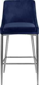 Karina Navy Velvet Stool