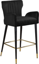 Load image into Gallery viewer, Luxe Black Velvet Stool
