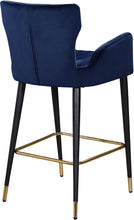 Load image into Gallery viewer, Luxe Navy Velvet Stool
