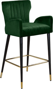 Luxe Green Velvet Stool