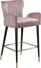 Load image into Gallery viewer, Luxe Pink Velvet Stool
