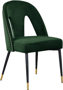 Akoya Green Velvet Dining Chair