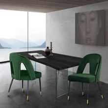 Load image into Gallery viewer, Akoya Green Velvet Dining Chair
