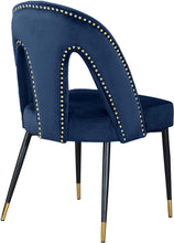 Load image into Gallery viewer, Akoya Navy Velvet Dining Chair
