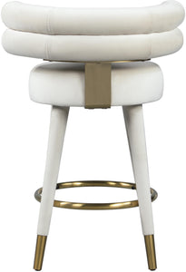 Fitzroy Cream Velvet Counter Stool