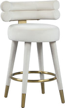 Load image into Gallery viewer, Fitzroy Cream Velvet Counter Stool
