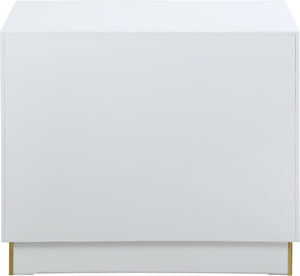 Cosmopolitan White Lacquer Side Table