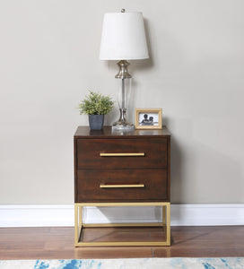 Maxine Cherry / Gold Night Stand