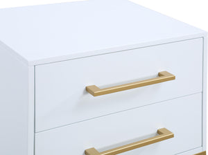 Maxine White / Gold Night Stand