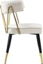 Load image into Gallery viewer, Rheingold Cream Velvet Dining Chair
