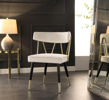 Load image into Gallery viewer, Rheingold Cream Velvet Dining Chair
