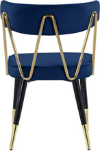 Load image into Gallery viewer, Rheingold Navy Velvet Dining Chair
