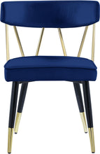 Load image into Gallery viewer, Rheingold Navy Velvet Dining Chair
