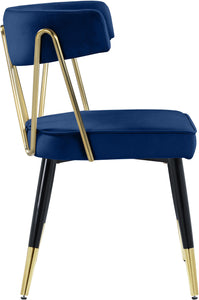 Rheingold Navy Velvet Dining Chair