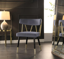 Load image into Gallery viewer, Rheingold Grey Velvet Dining Chair
