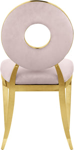 Carousel Pink Velvet Dining Chair