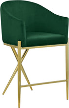 Load image into Gallery viewer, Xavier Green Velvet Counter Stool
