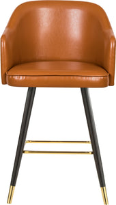 Barbosa Cognac Faux Leather Counter/Bar Stool