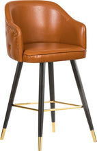 Load image into Gallery viewer, Barbosa Cognac Faux Leather Counter/Bar Stool
