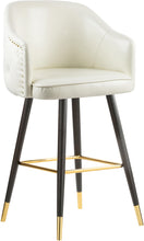 Load image into Gallery viewer, Barbosa White Faux Leather Counter/Bar Stool
