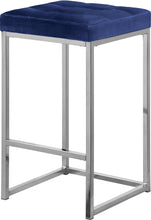 Load image into Gallery viewer, Nicola Navy Velvet Stool
