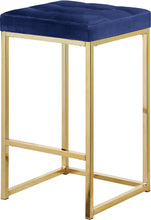 Load image into Gallery viewer, Nicola Navy Velvet Stool
