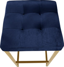 Load image into Gallery viewer, Nicola Navy Velvet Stool
