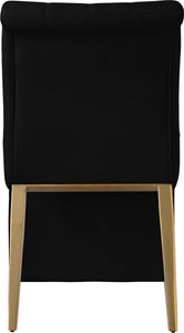 Curve Black Velvet Dining Chair