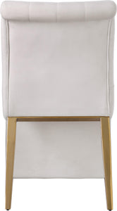 Curve Cream Velvet Dining Chair