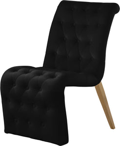 Curve Black Velvet Dining Chair