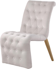 Load image into Gallery viewer, Curve Cream Velvet Dining Chair
