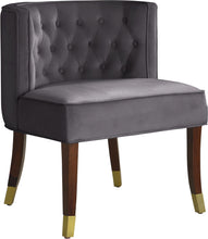 Load image into Gallery viewer, Perry Grey Velvet Dining Chair
