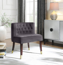 Load image into Gallery viewer, Perry Grey Velvet Dining Chair
