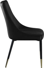 Load image into Gallery viewer, Sleek Black Velvet Dining Chair
