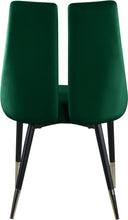 Load image into Gallery viewer, Sleek Green Velvet Dining Chair
