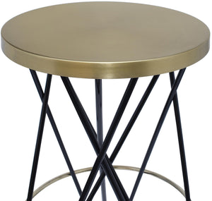 Mercury Black / Gold Counter Stool