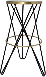 Mercury Black / Gold Bar Stool