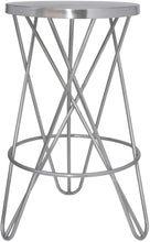 Load image into Gallery viewer, Mercury Silver Counter Stool
